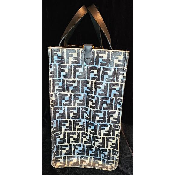 Fendi Shopper Tote Joshua Vides Zucca Coated Canvas Large - Picture 10 of 16